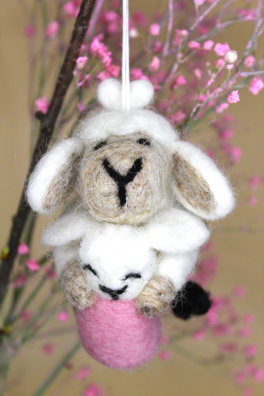 Hanger Lammetje Roze