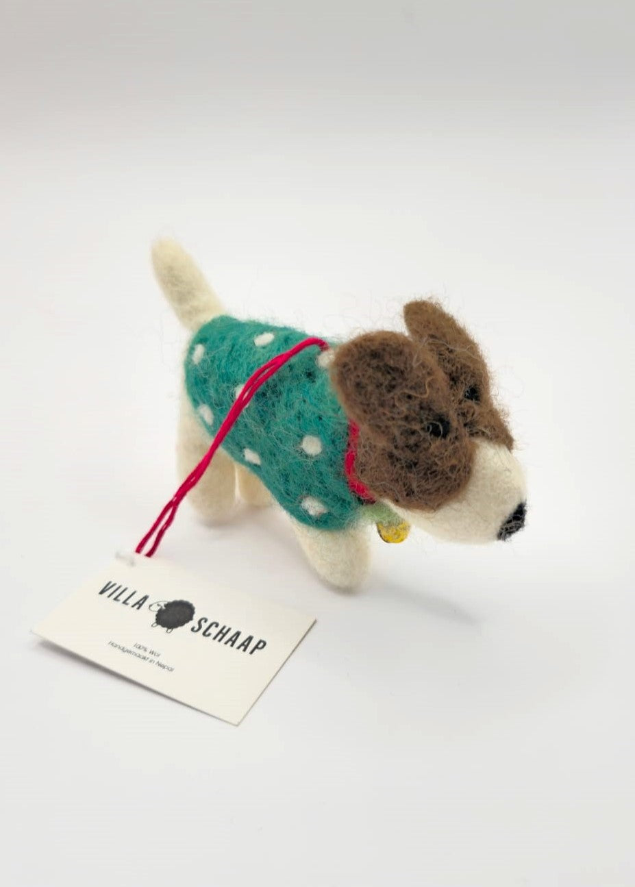 PRE-ORDER Hanger Winter Hondje Groen