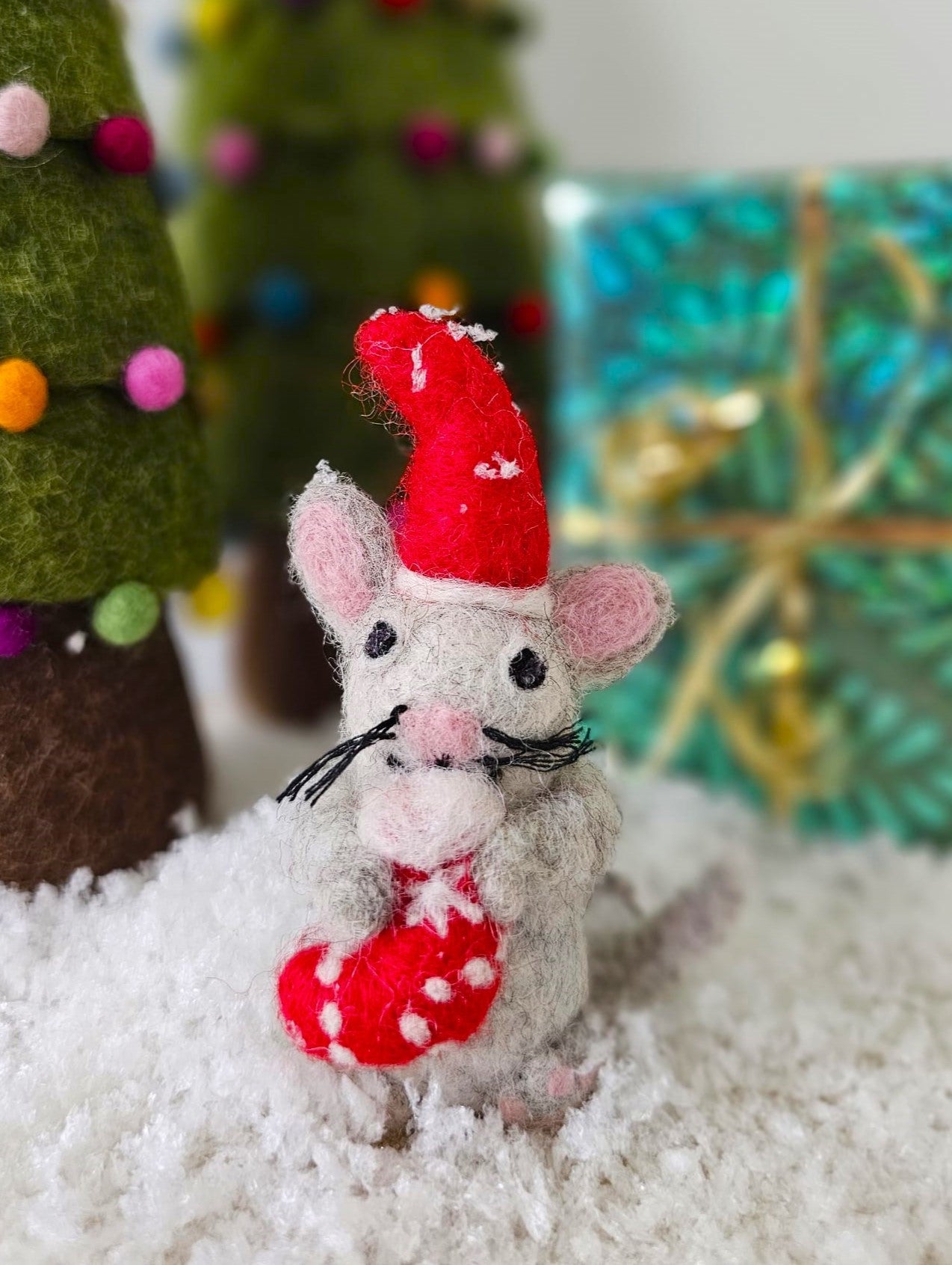 PRE-ORDER Hanger Kerst Muis met Sok