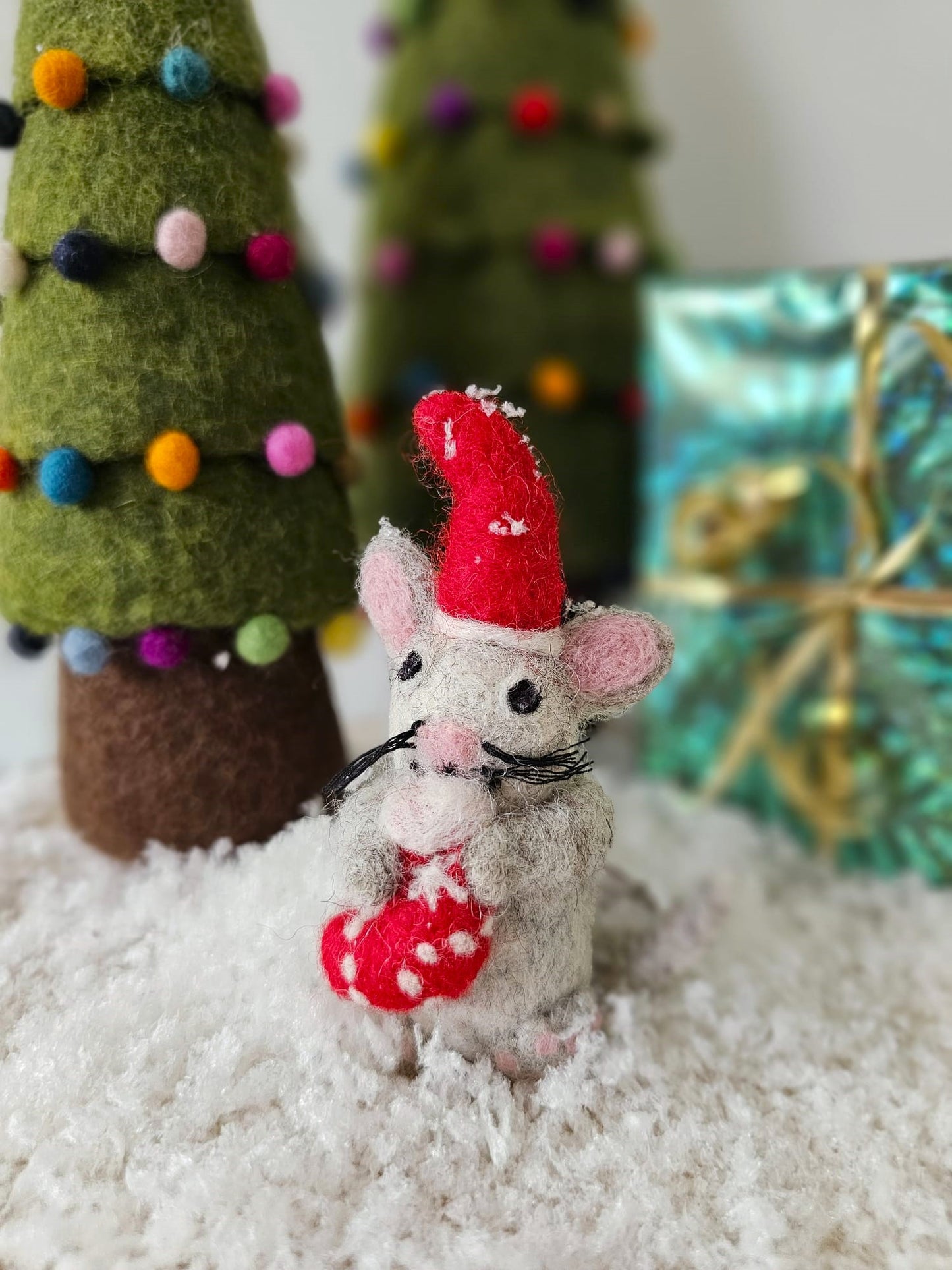 PRE-ORDER Hanger Kerst Muis met Sok