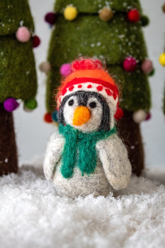 PRE-ORDER Hanger Winter Pinguin Rood