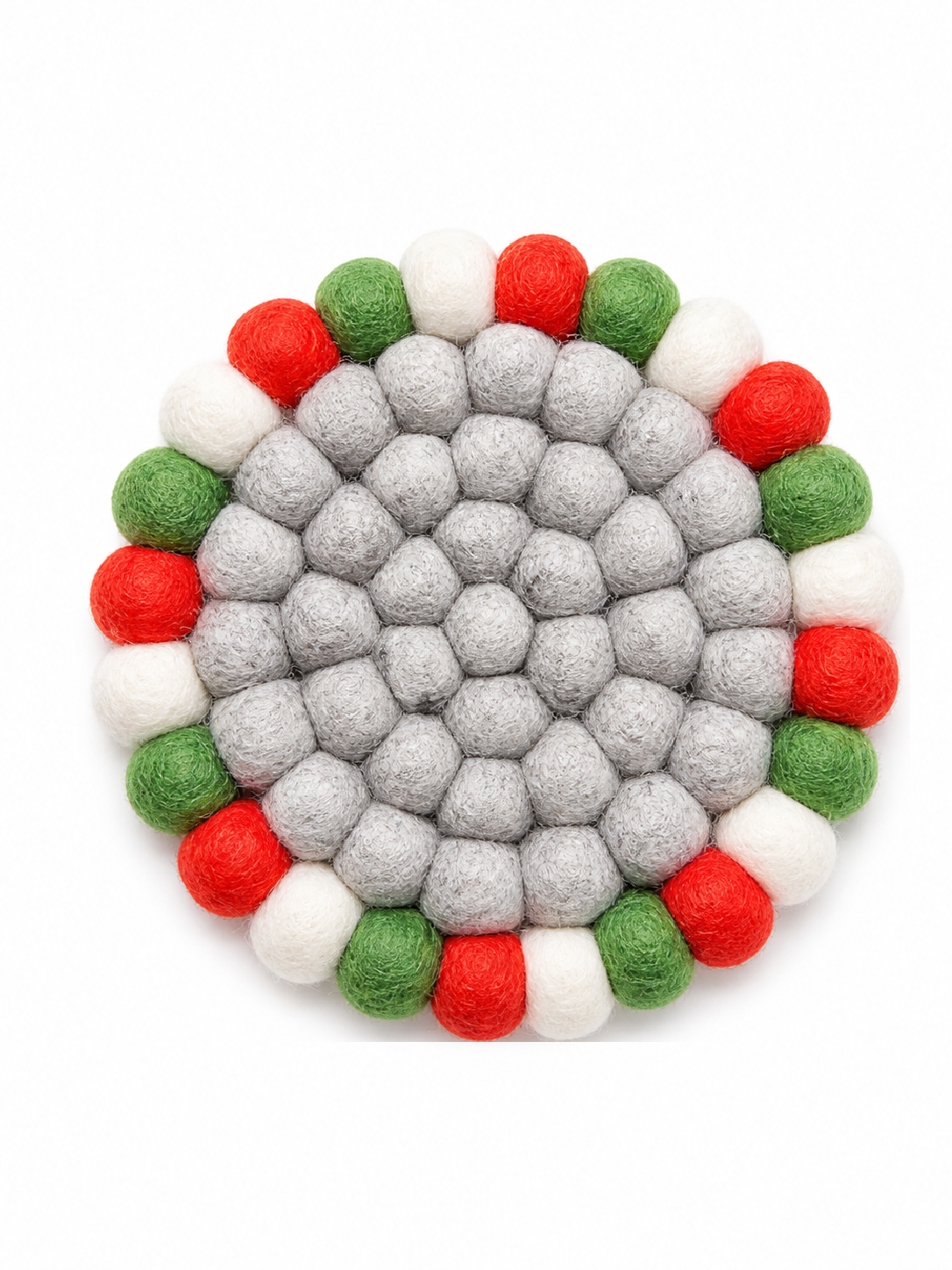 Onderzetter Pom Kerst 10 CM - Laatste stuks