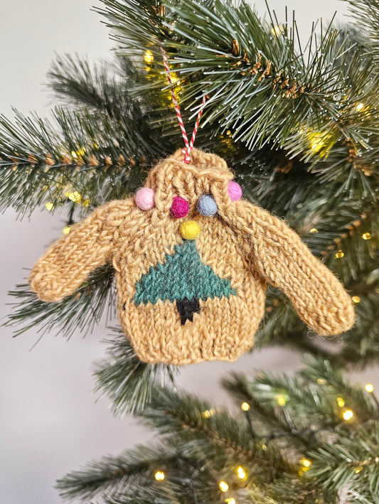PRE-ORDER Hanger Kersttrui Beige