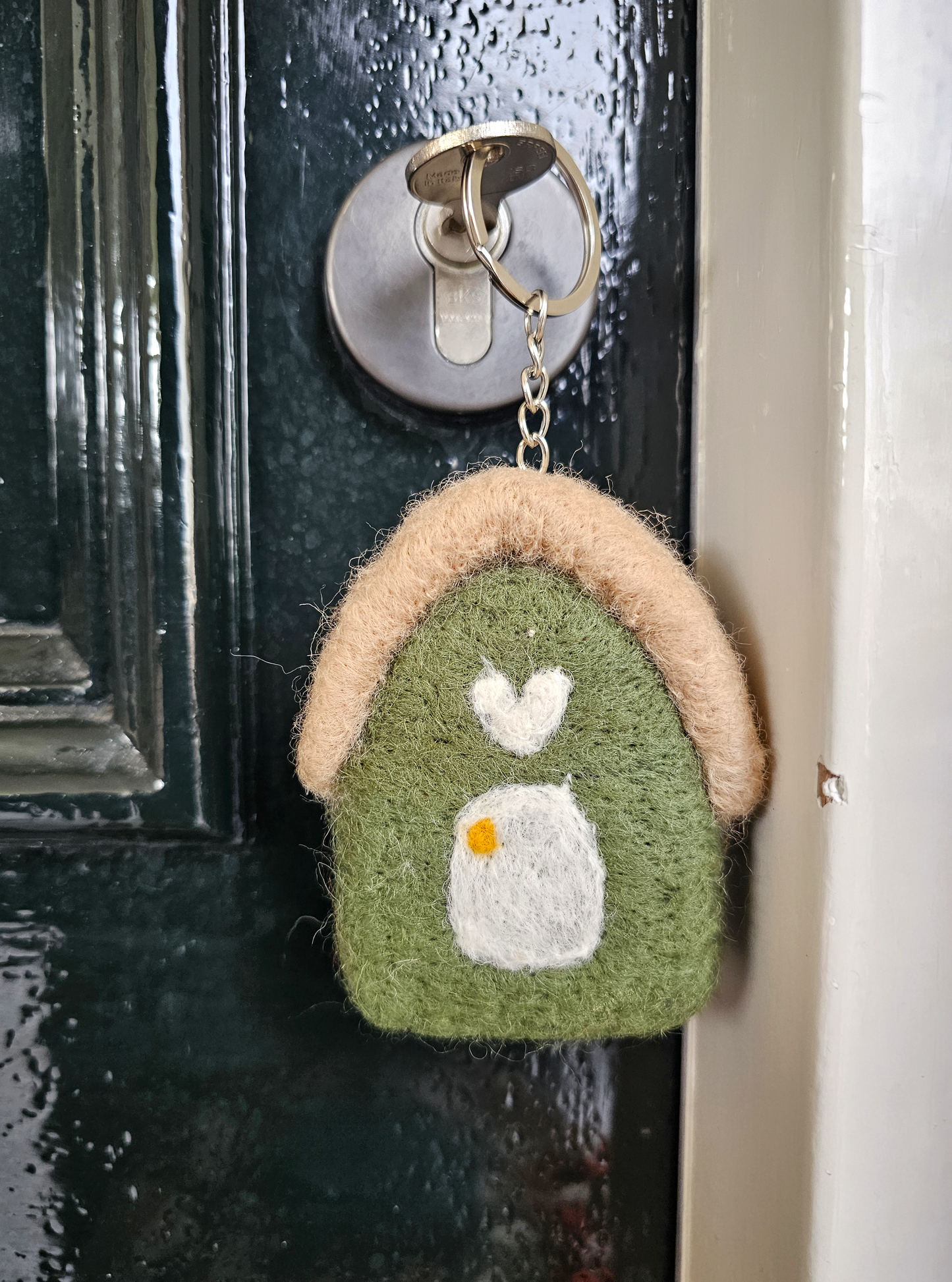 Sleutelhanger Huisje Groen