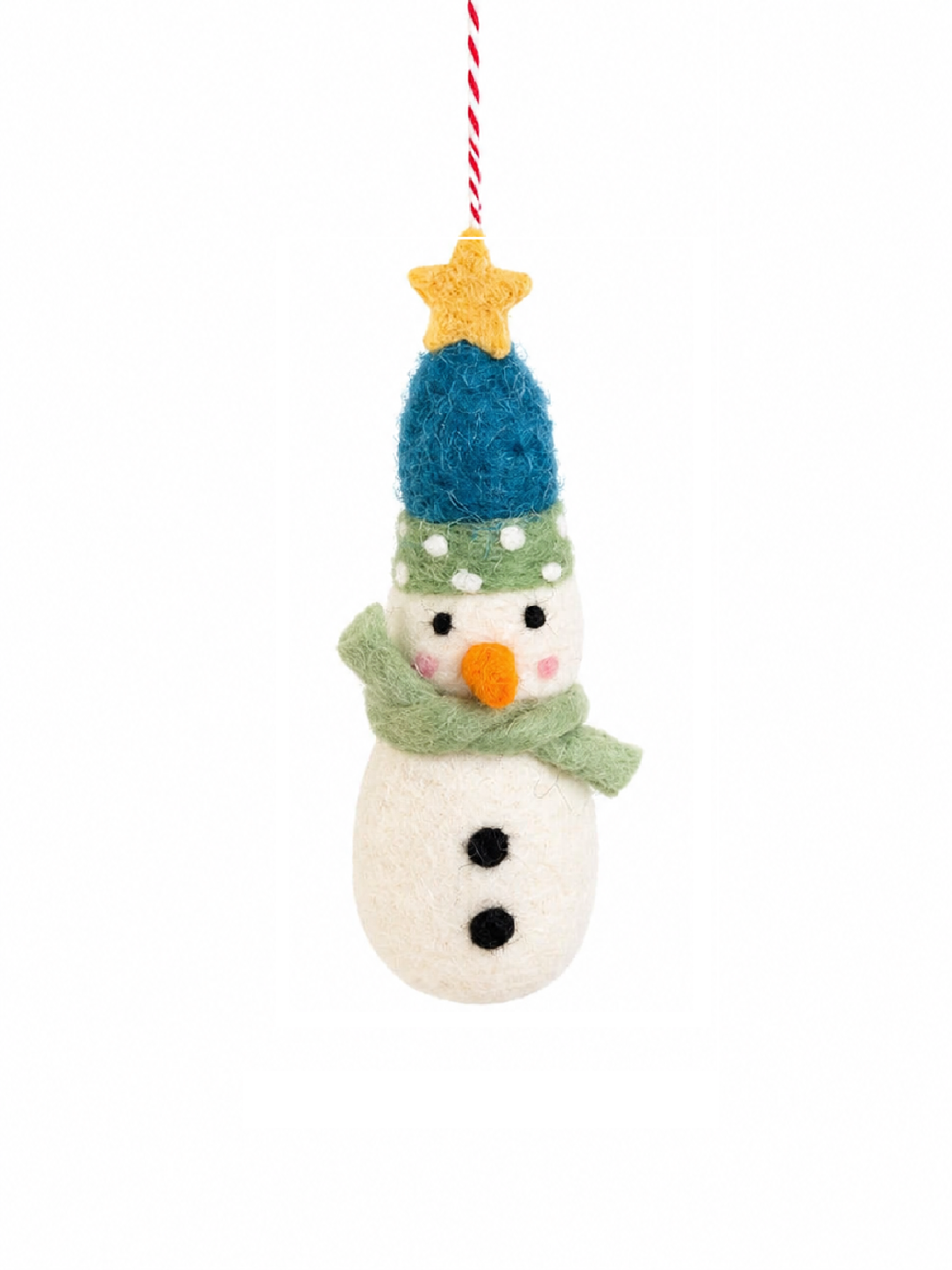 Hanger Sneeuwpop met blauwe muts
