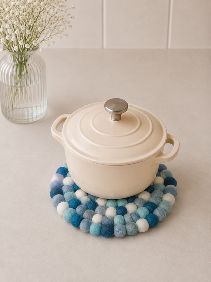 Onderzetter Pom Blauw 21 CM