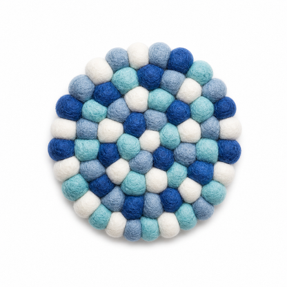 Onderzetter Pom Blauw 10 CM