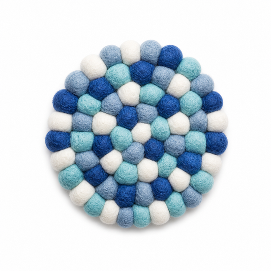 Onderzetter Pom Blauw 10 CM