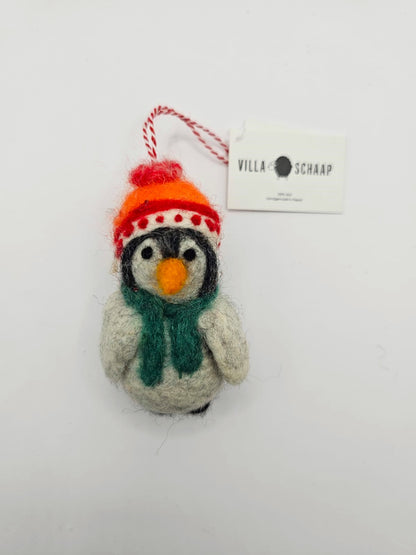 Hanger Winter Pinguin Rood