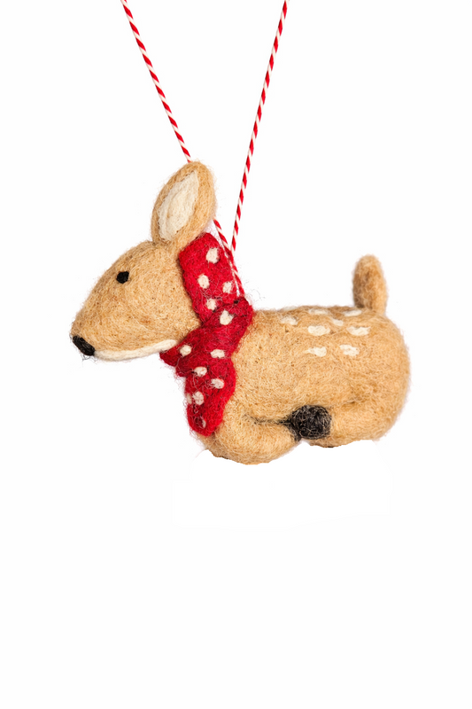 Hanger Hertje met Rode Sjaal