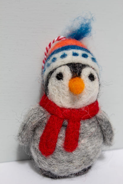 Hanger Winter Pinguin Blauw