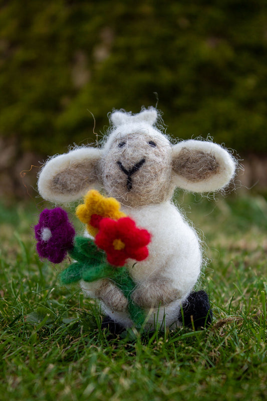 Hanger Schaap met Bloemen