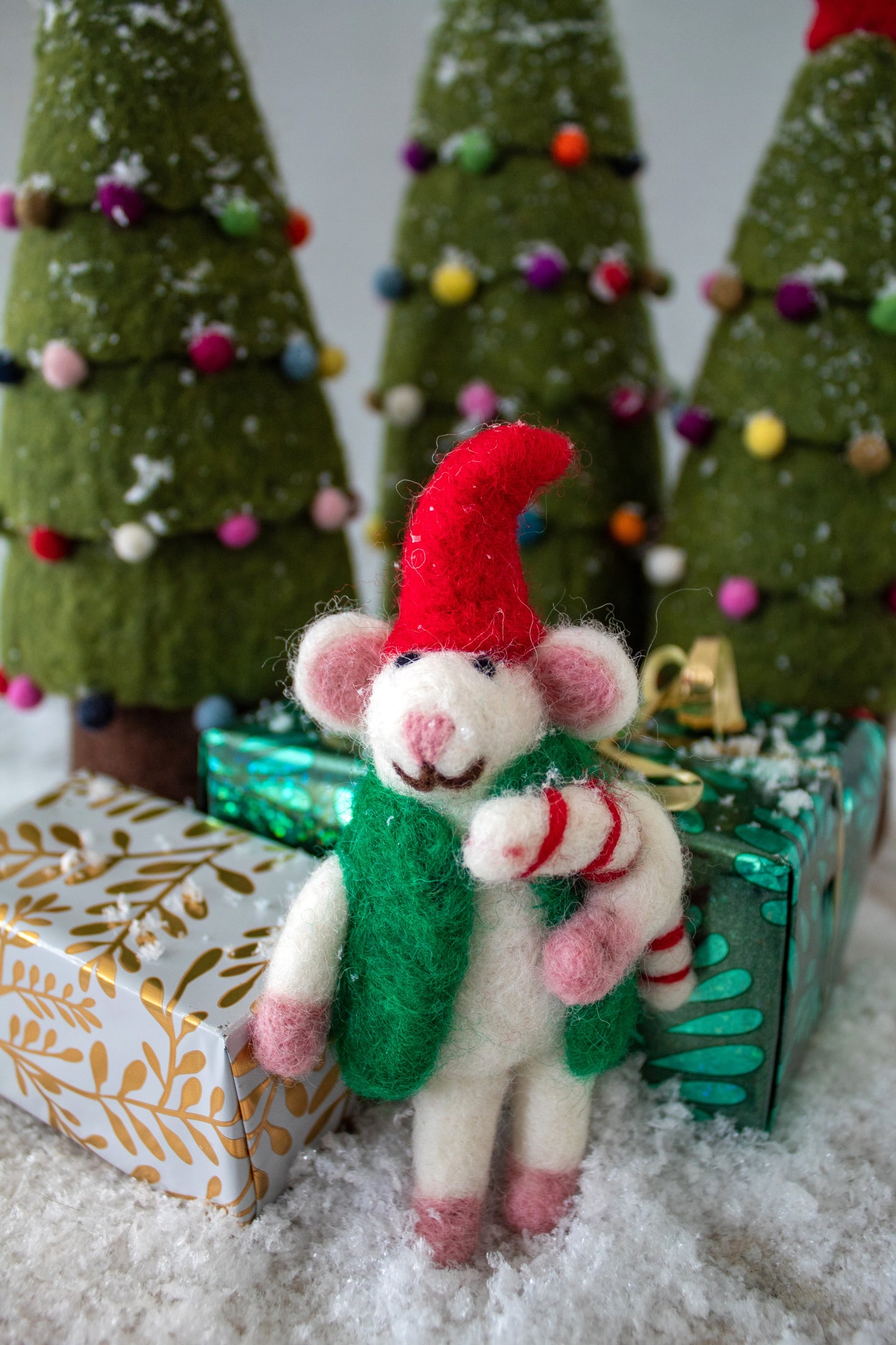 PRE-ORDER Hanger Kerst Muis met Zuurstok