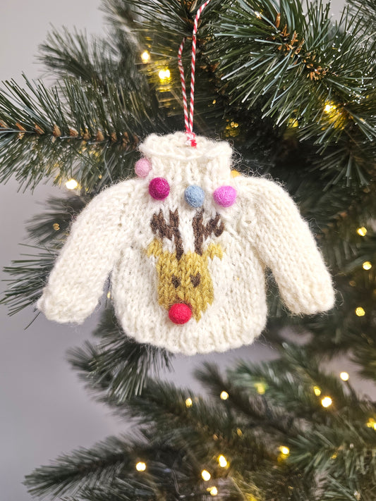 PRE-ORDER Hanger Kersttrui Wit