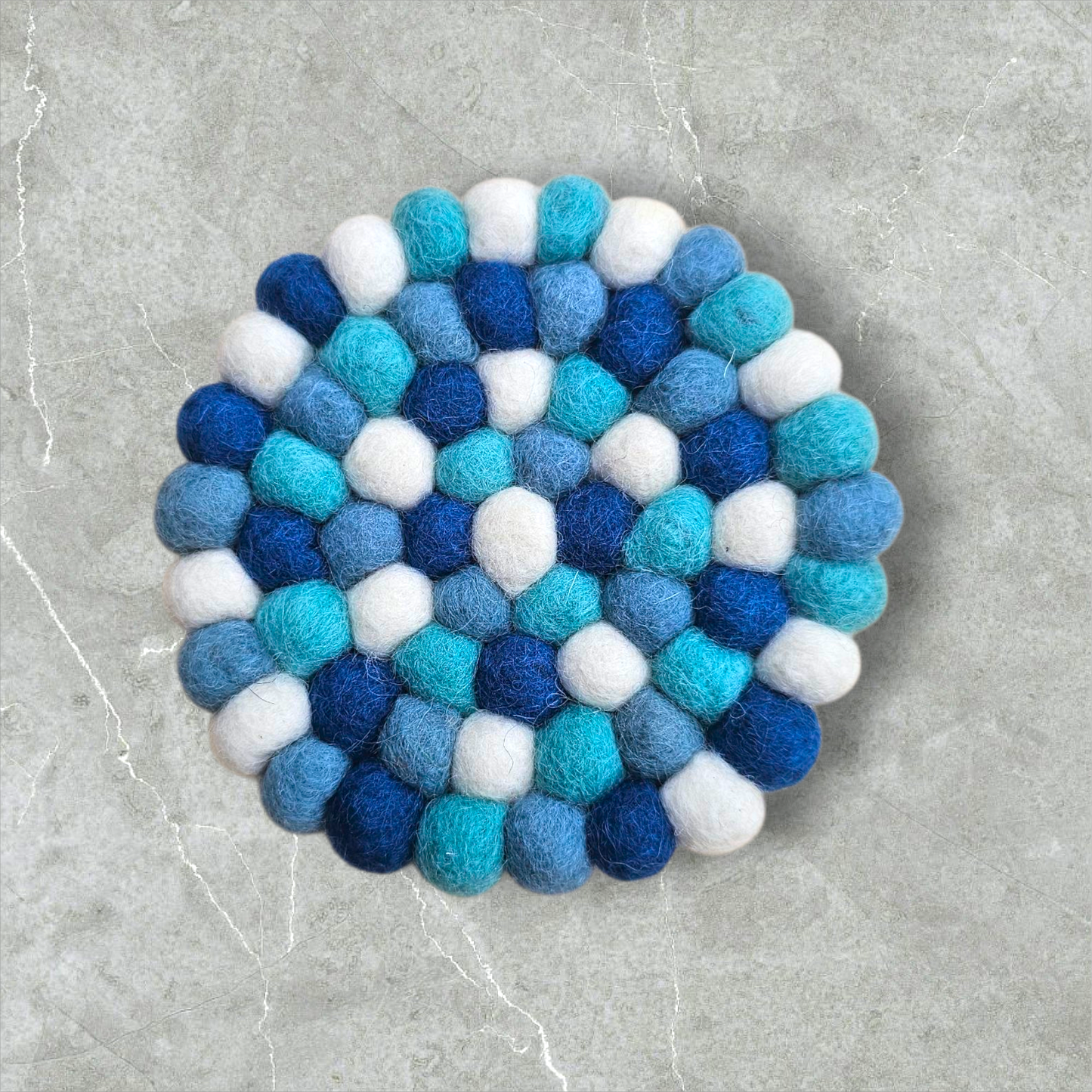 Onderzetter Pom Blauw 10 CM
