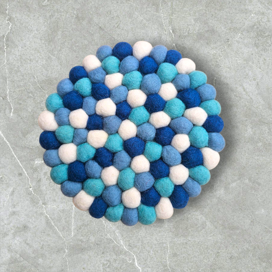 Onderzetter Pom Blauw 21 CM