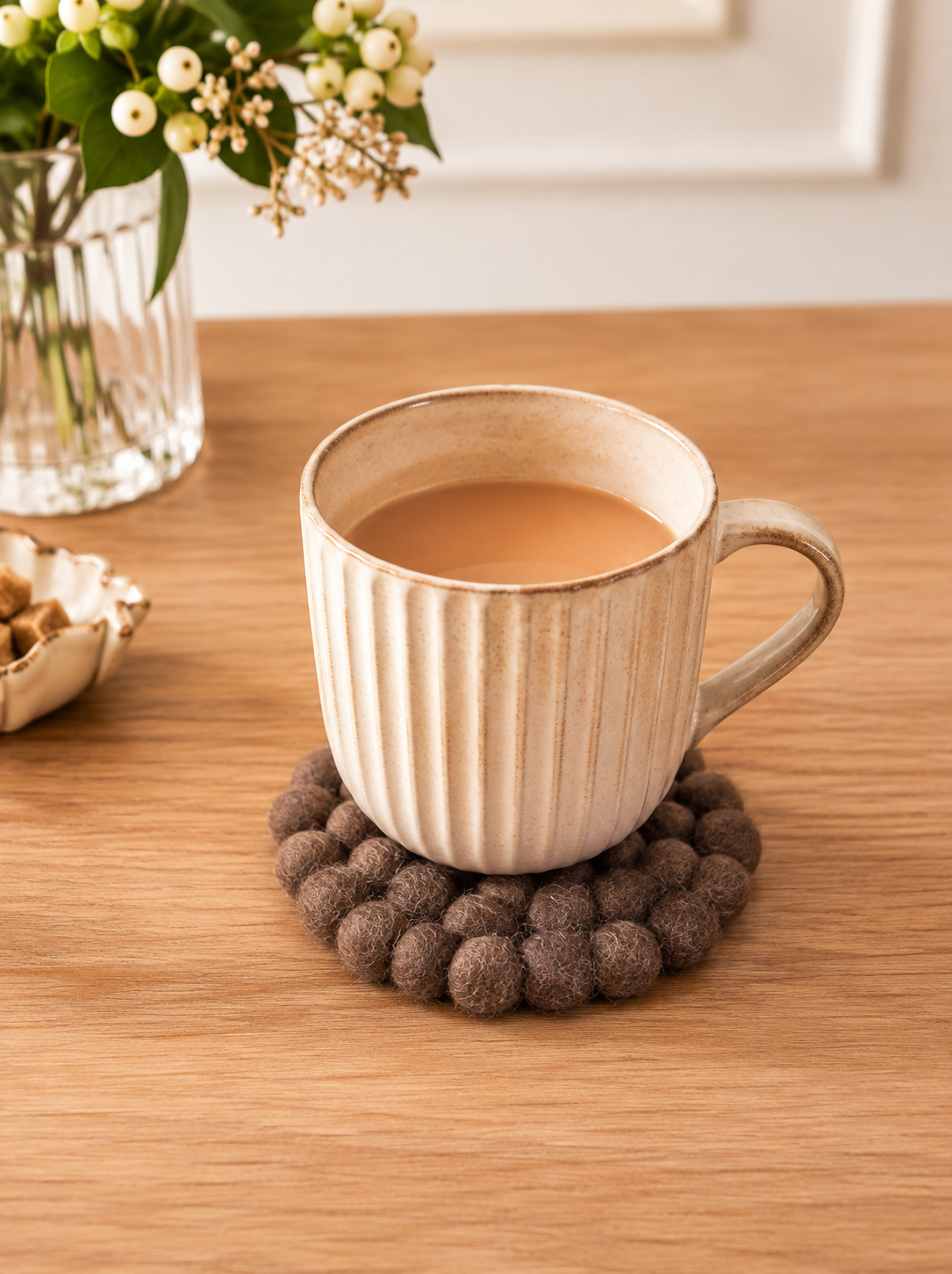 Onderzetter Pom Bruin 10 CM