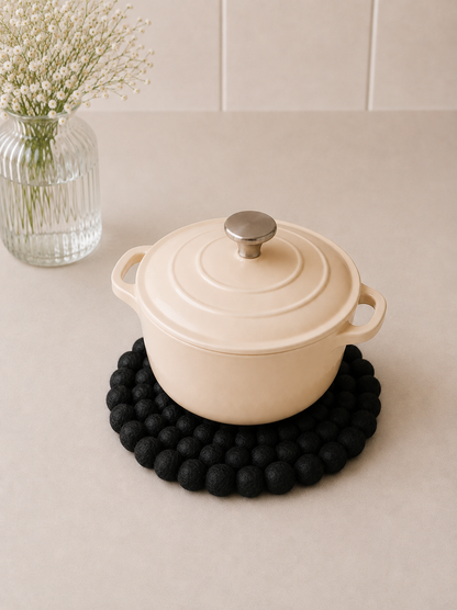 Onderzetter Pom Zwart 21 CM