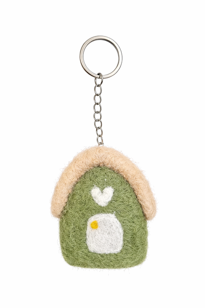 Sleutelhanger Huisje Groen