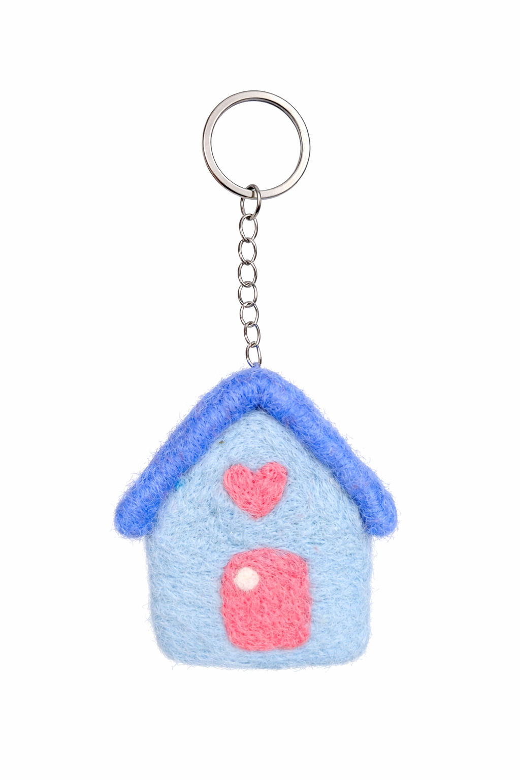 Sleutelhanger Huisje Blauw