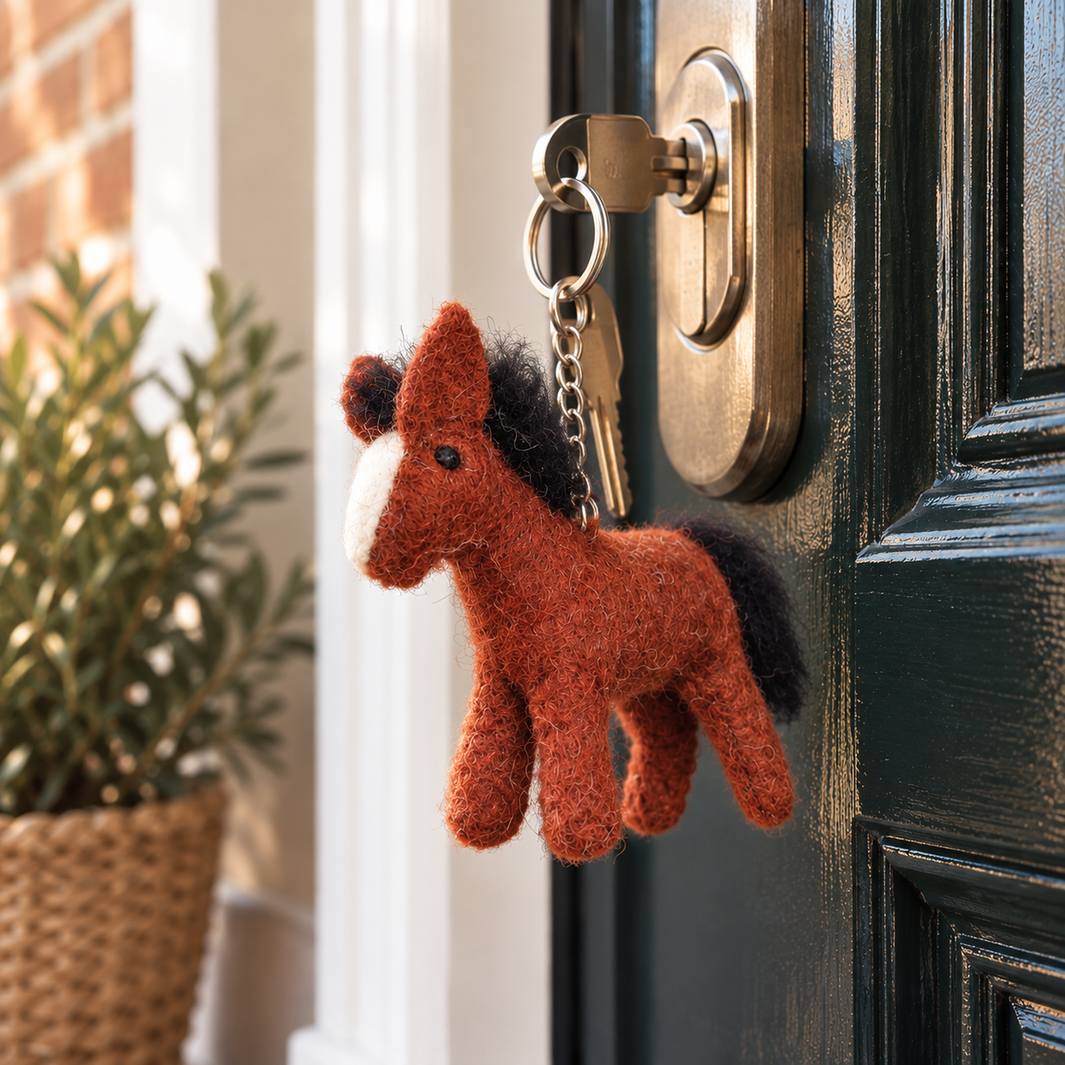 Sleutelhanger Paard Donkerbruin