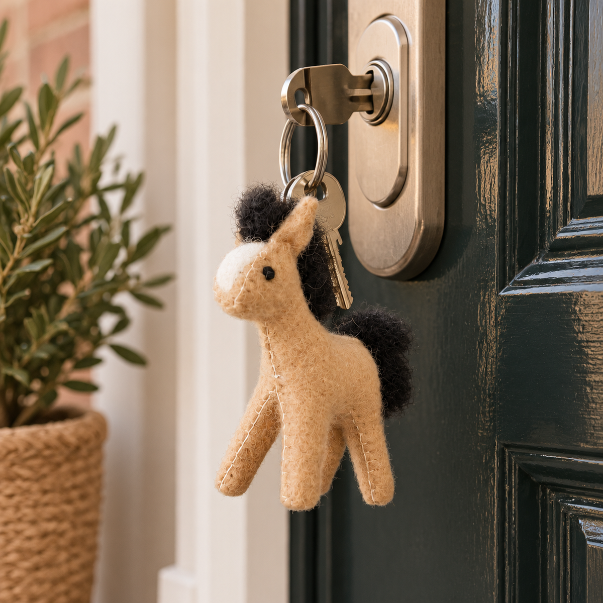 Sleutelhanger Paard Lichtbruin