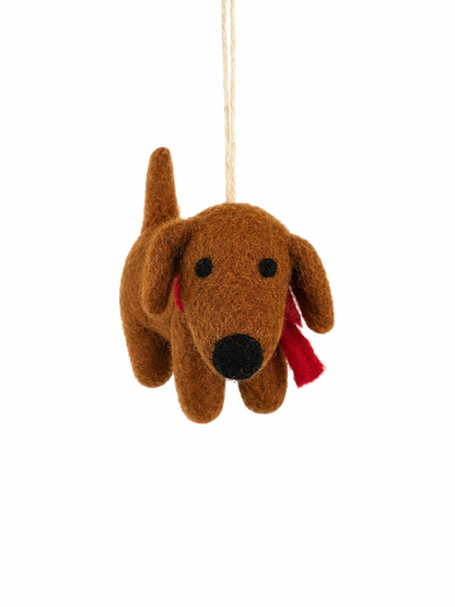 Hanger Teckel met sjaal