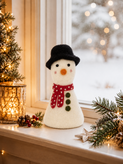 Decoratie Sneeuwpop 12 CM